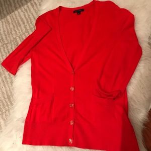 Banana Republic Red/Orange Button-up Cardigan